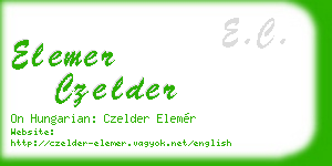 elemer czelder business card